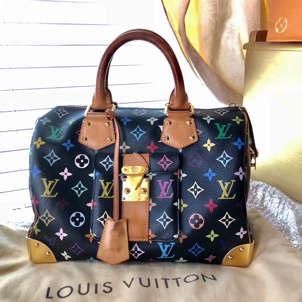Aut Speedy 30 Murakami Louis Vuitton in Black